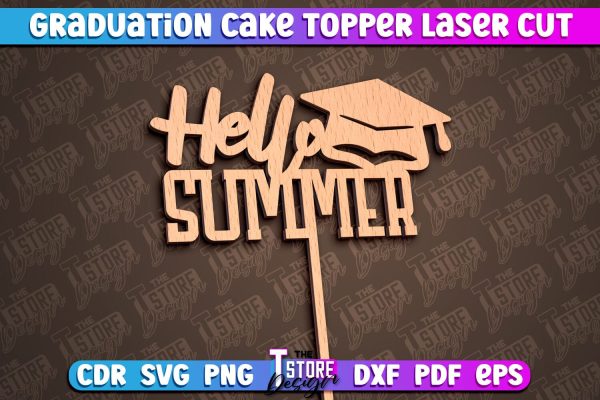 Graduation Cake Topper Laser Cut Bundle | Cake Topper Design | CNC File Fashion - Image 2