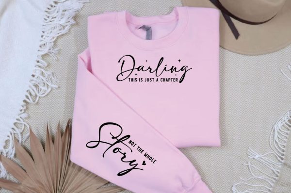 Darling this is just a chapter Sleeve Svg Design Online Sale - Image 2
