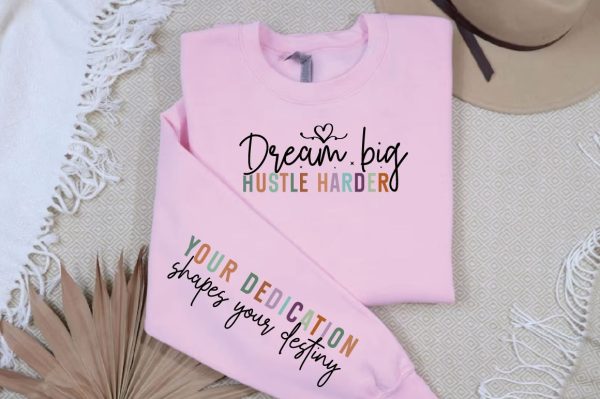 Dream big hustle harder Sleeve SVG Design Cheap - Image 2