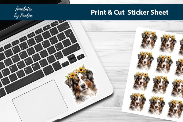 Australian Shepherd Sticker Sheet, Print and Cut Sticker Online Hot Sale - Image 3