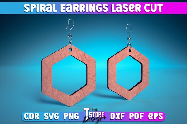 Spiral Earrings Laser Cut | Accessories Laser Cut Design | CNC Files Cheap