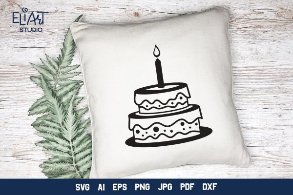 Birthday Cake PNG, Cake SVG Design. Fashion - Image 4
