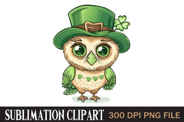 St Patrick s Owl,Illustrator Clipart,Quotes and Sayings,Food & Drink,On Sale, Print & Cut Online