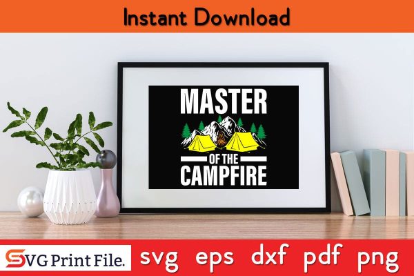 MASTER OF THE CAMPFIRE Camping SVG PNG Craft Cut File Discount - Image 2