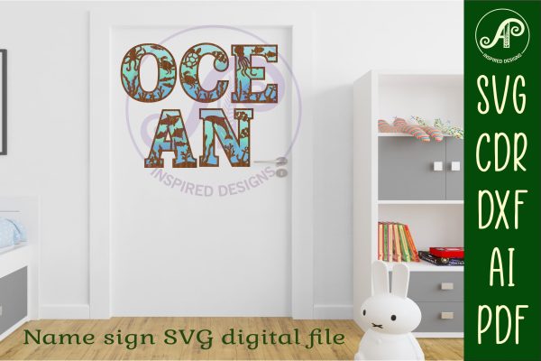 Ocean underwater theme alphabet set. 2 layer 51 letters. Discount - Image 5