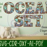 Ocean underwater theme alphabet set. 2 layer 51 letters. Discount - Image 2
