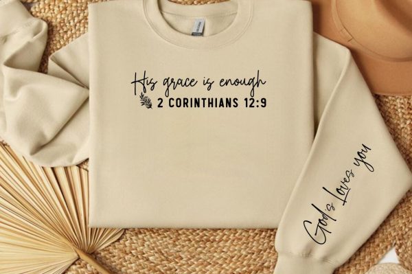 His grace is enough Sleeve Svg Design Supply - Image 3
