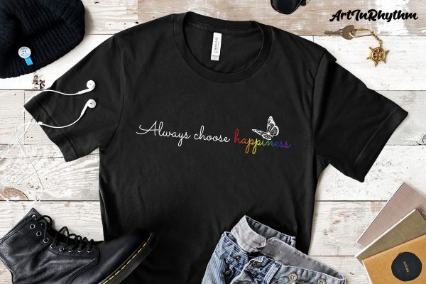 Always Choose Happiness Svg, Gay Pride Svg, LGBTQ Svg, Pride Month Svg For Discount - Image 3
