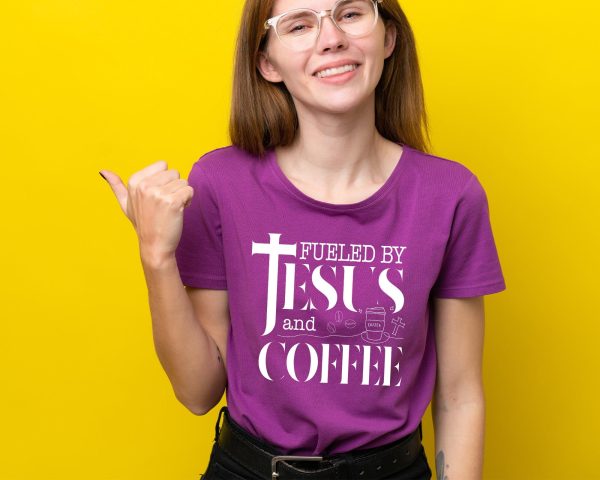 Fueled By Coffee Jesus Svg, Coffee Lover Gifts, Christian Coffee Mug, Jesus Loves You, But First Coffee Svg, Funny Coffee Shirts Online Sale - Image 2