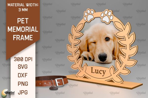 Pet Memorial Frame Laser Cut. Personalized Frame SVG Supply