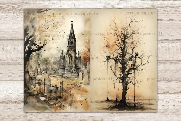 Gothic City Junk Journal Pages | Vintage Ephemera Bundle For Cheap - Image 4