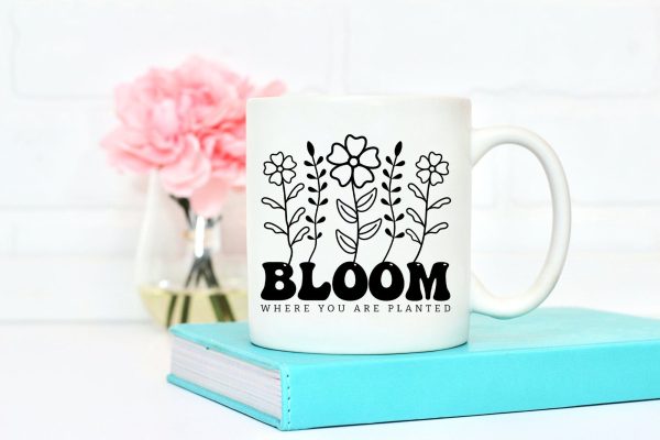 Bloom Where You Are Planted SVG Cut File For Sale - Image 5
