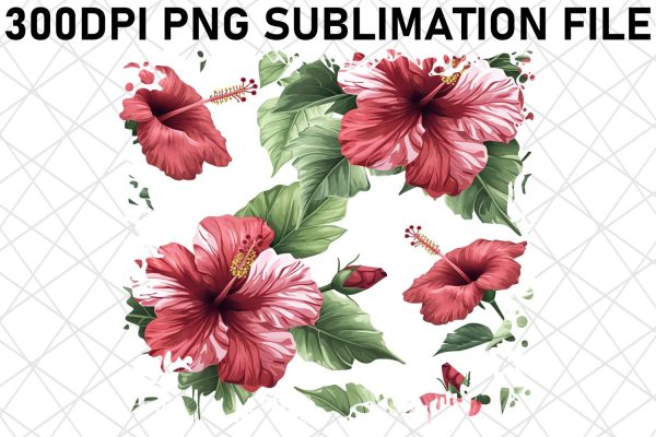 Blossom Serenity Sublimation Art, Floral Pattern PNG Design, Blooming Beauty, Springtime Joy Sale