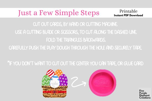 Printable Play Dough Easter Egg Basket Digital Paper Playdoh Cards For Discount - Image 3