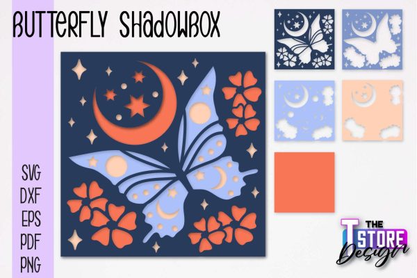 Butterfly Shadowbox SVG | Paper Cut Files | Paper Butterfly SVG Design Cheap - Image 4