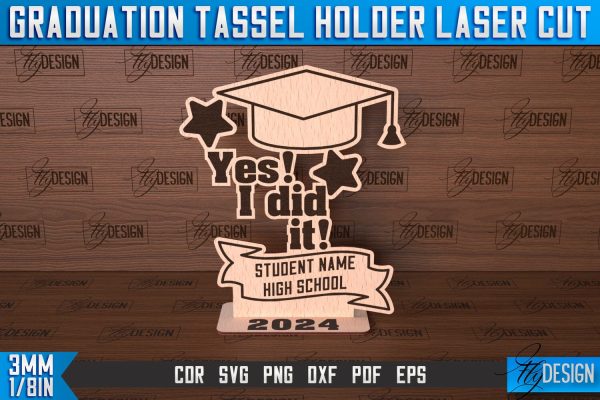 Graduation Tassel Holder Laser Cut | Graduation 2024 Award Design | CNC File For Cheap