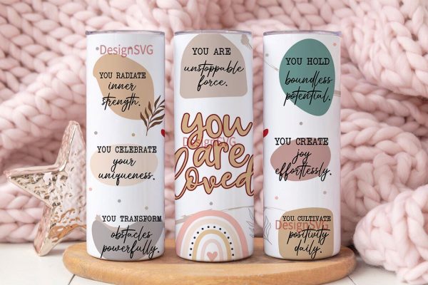 You are loved Positive Affirmations 20 oz Skinny Tumbler Sublimation Design Digital Download PNG Instant,Inspirational Butterfly Online Hot Sale
