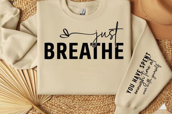 Just breathe Sleeve SVG Design Discount - Image 2