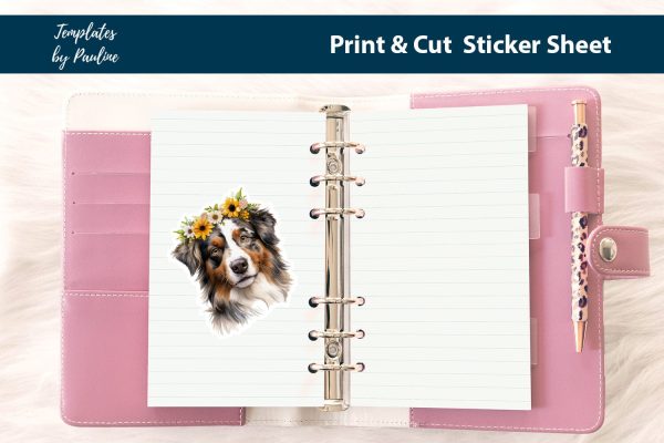 Australian Shepherd Sticker Sheet, Print and Cut Sticker Online Hot Sale - Image 2