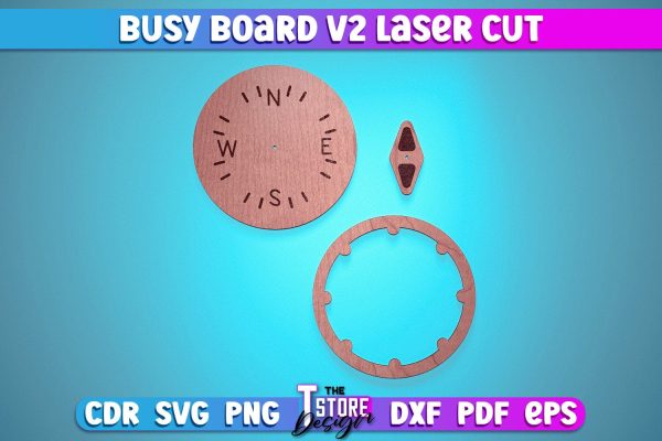 Busy Board Laser Cut | Baby Game Laser Cut SVG Design | CNC Files v.2 Fashion - Image 4