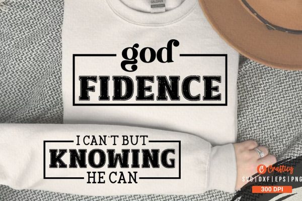 God Fidence Sleeve SVG Design For Discount
