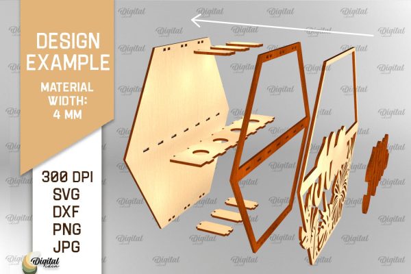 Plant Wall Hanging Display SVG. Wall Planter Laser Cut on Sale - Image 2