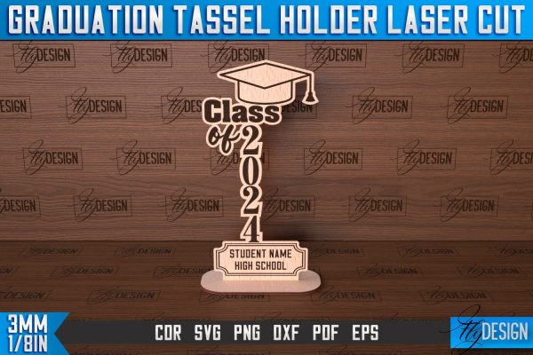Graduation Tassel Holder Laser Cut | Graduation 2024 Award Design | CNC File Supply