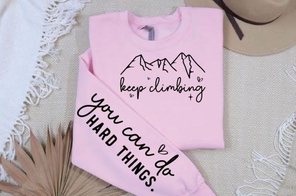 Keep climbing  Sleeve SVG Design For Discount - Image 3