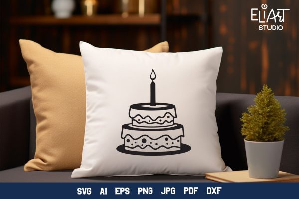 Birthday Cake PNG, Cake SVG Design. Fashion - Image 2