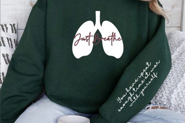 Just Breathe Sleeve SVG Design Discount - Image 3