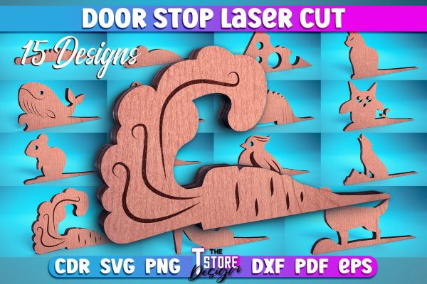 Door Stop Laser Cut | Animal Door Stop Laser Cut SVG Design | CNC Files Cheap