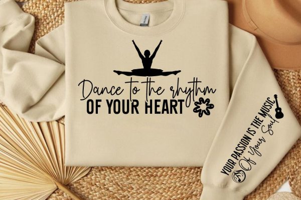 Dance to the rhythm of your heart Sleeve  Sleeve SVG Design For Sale - Image 2