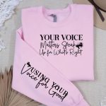 Your Voice Matters Speak Up for Whats Right Sleeve Svg Design Cheap - Image 3
