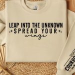 Leap into the unknown spread your wings  Sleeve SVG Design Online Hot Sale - Image 2
