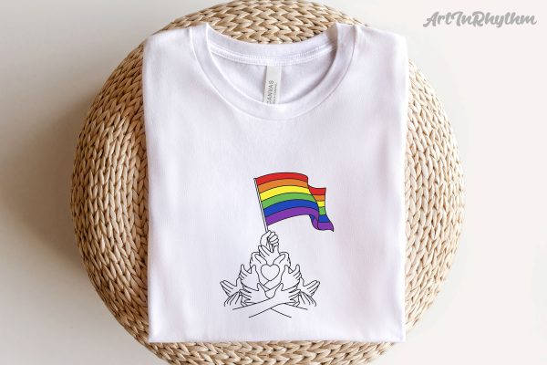Rainbow Flag Svg, Gay Pride Svg, Equality Svg, LGBTQ Svg For Discount