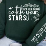 Chase your dreams catch your stars Sleeve SVG Design For Discount - Image 2