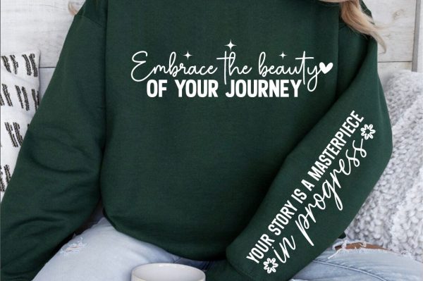 Embrace the beauty of your journey  Sleeve SVG Design on Sale - Image 3