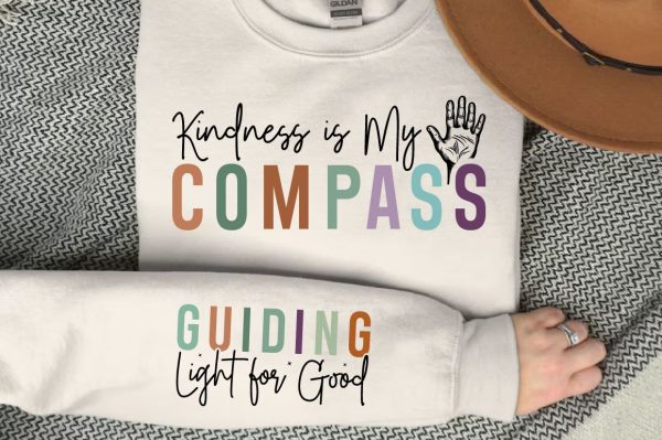 Kindness is My Compass Sleeve SVG Design Online Hot Sale - Image 3