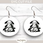 Easter Bunnies v1 Pile SVG Cut File For Cheap - Image 5