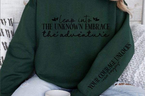 Leap into the unknown embrace the adventure Sleeve SVG Design Discount - Image 2