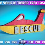 Rescue Vehicle Tiered Tray | Rescue Vehicle Tiered Tray Laser Cut Design | CNC Files For Sale - Image 3