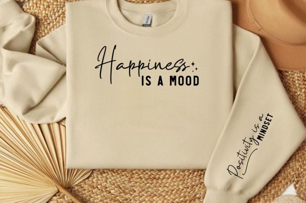 Happiness is a mood Sleeve Svg Design For Sale - Image 3