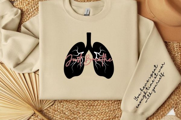Just Breathe Sleeve SVG Design Discount - Image 2