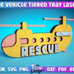 Rescue Vehicle Tiered Tray | Rescue Vehicle Tiered Tray Laser Cut Design | CNC Files For Sale - Image 4