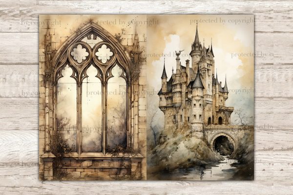 Gothic City Junk Journal Pages | Vintage Ephemera Bundle For Cheap - Image 3