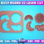 Busy Board Laser Cut | Baby Game Laser Cut SVG Design | CNC Files v.2 Fashion - Image 2