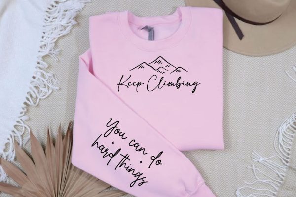 Keep climbing Sleeve Svg Design Online Sale - Image 2