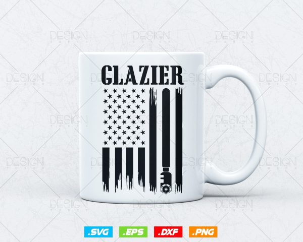 Patriotic Glassworker USA Flag Glazier Svg Png, Glazer, Glass Worker, Fathers Day Svg, Svg Files for Cricut Silhouette, Instant Download Cheap - Image 3