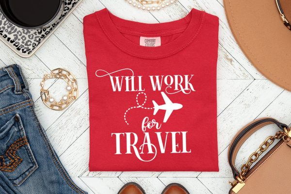 Will Work for Travel I Travel SVG I Vacation SVG Cut Files Fashion - Image 3