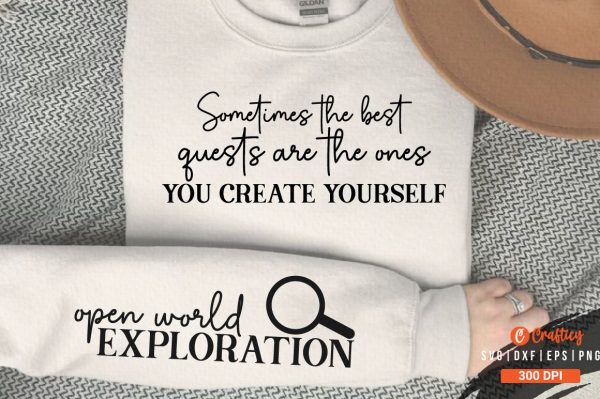 Sometimes the best quests are the ones you create yourself Sleeve SVG Design Online Hot Sale